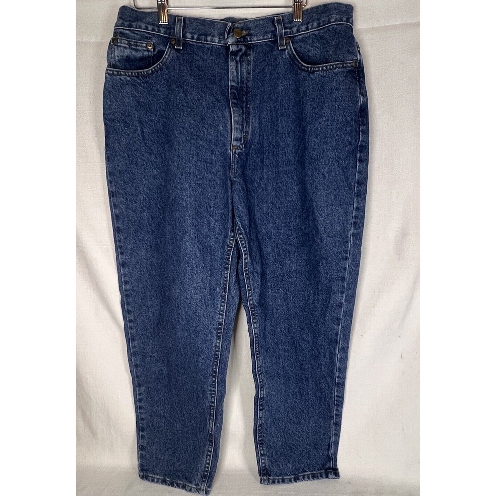 Vintage LL Bean Jeans Womens 18 Petite Stone Wash Relax Fit Denim NWT